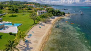 Las Veranda Hotel beachside areial shot