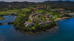 Las Veranda Hotel beachside areial shot