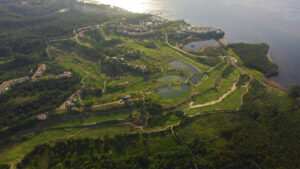Las Veranda Hotel beachside areial shot
